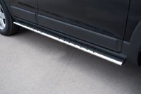 Пороги труба 75х42 овал с проступью для Chevrolet Captiva (2012 -) CHCO-000830
