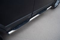 Пороги труба d76 с накладками (вариант 2) для Chevrolet Captiva (2012 -) CHCT-0008292