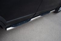 Пороги труба d76 с накладками (вариант 3) для Chevrolet Captiva (2012 -) CHCT-0008293