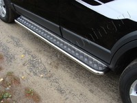 Пороги с площадкой 42,4 мм для Chevrolet Captiva (2012 -) CHEVCAP12-04