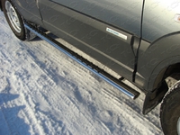 Пороги овальные с проступью 75x42 мм для Chevrolet Niva (2009 -) CHEVNIV12-02
