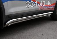 Пороги "труба" d60/42 двойные для Ford Kuga (2008 -) FKUG.80.0675
