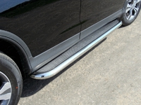 Пороги с площадкой (нерж. лист) 42,4 мм для Honda CR-V (2012 -) HONCRV13-06