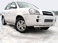 Защита передняя нижняя 60,3/42,4мм для Hyundai Tucson (2005 -) HYUNTUC-01