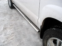 Пороги овальные с проступью 75x42мм для Hyundai Tucson (2005 -) HYUNTUC-04