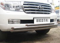 Защита переднего бампера d63/63/42 (дуга) для  Toyota Land Cruiser 200 (2007 -) LCZ-000208