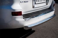 Защита заднего бампера d76 (дуга) для Lexus LX570 (2012 -) LLXZ-000867
