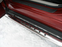 Пороги овальные с проступью 75x42мм для Mazda CX-7 (2007 -) MAZCX7-103