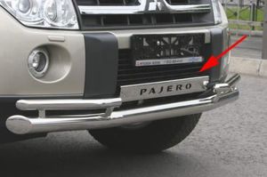 Накладка на передний бампер для Mitsubishi Pajero 4 (2006 -) MIPJ.99.0470