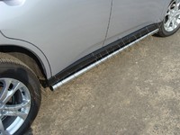 Пороги труба 60,3 мм для Mitsubishi Outlander (2012 -) MITOUT12-02