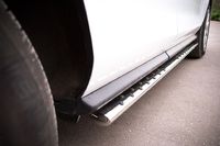 Пороги труба d75х42 овал с проступью для Nissan X-Trail (2011 -) NXO-010091