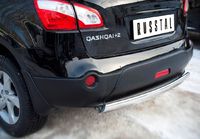 Защита заднего бампера d75х42 овал (дуга) для Nissan Qashqai +2 (2010 -) QNZ-001778