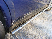 Пороги овальные с проступью 75х42 мм для Subaru Outback (2010 -) SUBOUT10-03