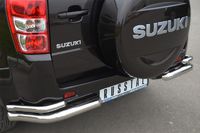 Защита заднего бампера уголки d63/42 для Suzuki Grand Vitara 5D (2012  -) SVZ-001099