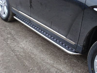 Пороги с площадкой 42,4 мм для Toyota Highlander (2010 -) TOYHIGHL10-02
