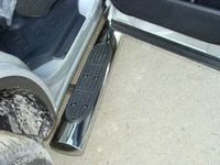 Пороги овальные с накладкой 120х60 мм для Toyota Highlander (2010 -) TOYHIGHL10-06