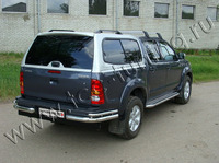 Защита задняя (уголки) 76,1/42,4 мм для Toyota Hilux (2008 -) TOYHILUX10-03