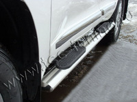 Пороги овальные с проступью 120х60 мм для Toyota Land Cruiser 200 (2012 -) TOYLC20012-06