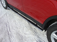 Пороги овальные с накладкой 75х42 мм для Toyota RAV4 (2013 -) TOYRAV13-06