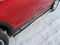 Пороги овальные с проступью 75х42 мм для Toyota RAV4 (2013 -) TOYRAV13-09