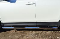 Пороги труба d76 с накладками (вариант 3) для  Toyota RAV4 Long (2009 -) TRLT-000151/3