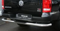 Защита заднего бампера  d76 ступень длинная для Volkswagen Amarok (2010 -) VWAM.75.1240