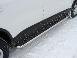 Пороги с площадкой 42,4 мм для Volkswagen Tiguan (2011 -) VWTIG11-02